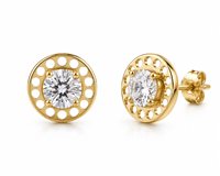 Ohrringe Idee Preziose dal 1987 Dame in Gelbgold Zircone IP.OK18G/188